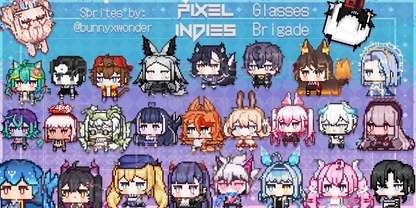 Vtuber Sprite Keychain / Button / Sticker pack